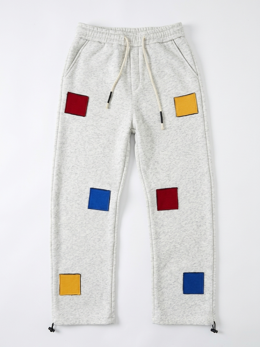 Men's Casual Color-Block Patchwork Joggers thumbnail 2