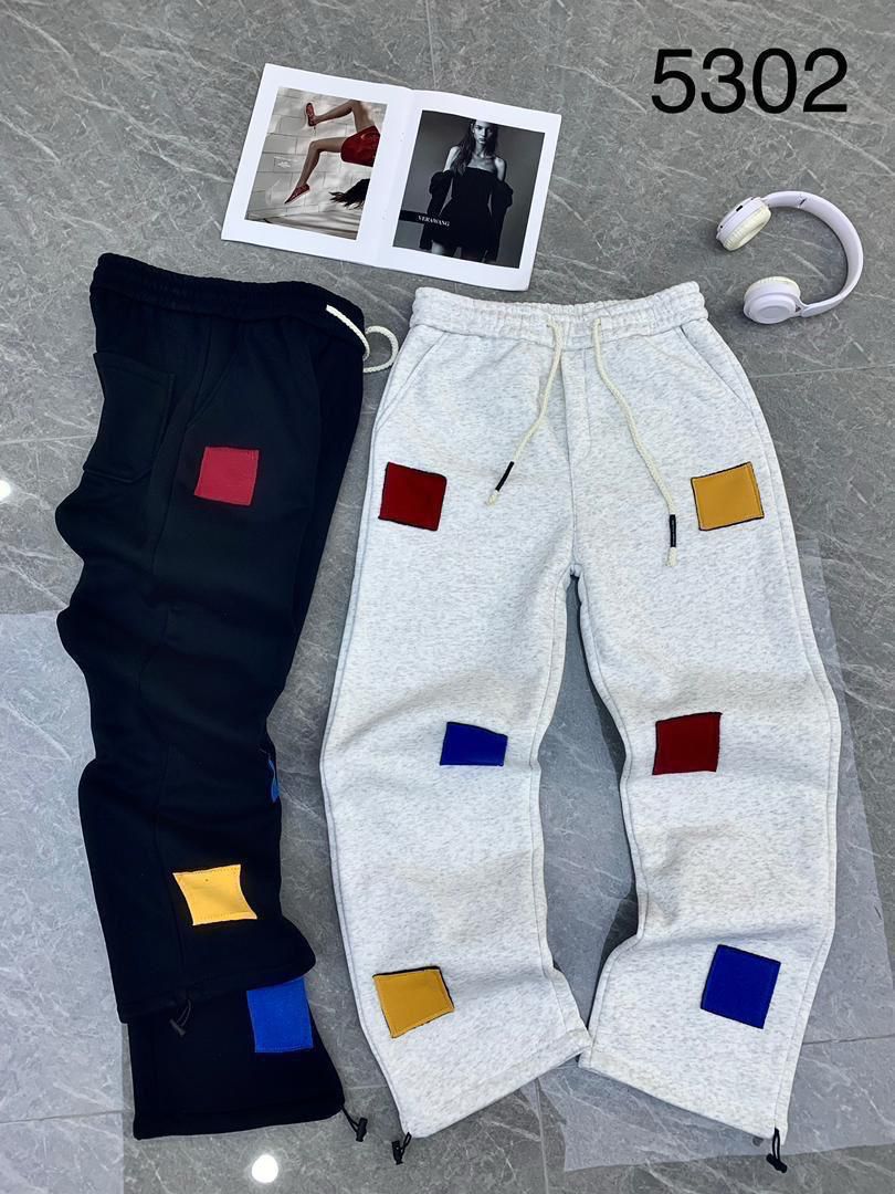Men's Casual Color-Block Patchwork Joggers