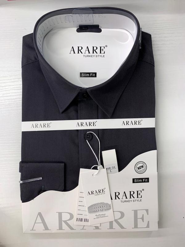 Arare Turkey Style Men's Slim Fit Formal Shirt - Charcoal Grey