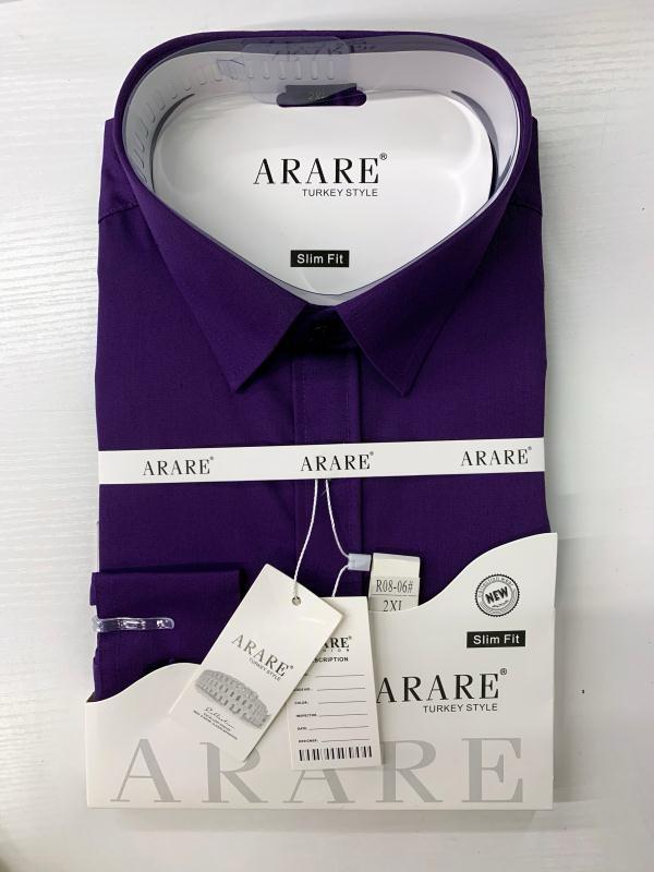 Arare Turkey Style Slim Fit Men's Formal Shirt - Purple