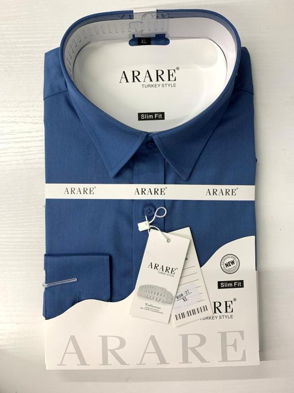 Arare Turkey Style Slim Fit Men's Long Sleeve Shirt - Blue