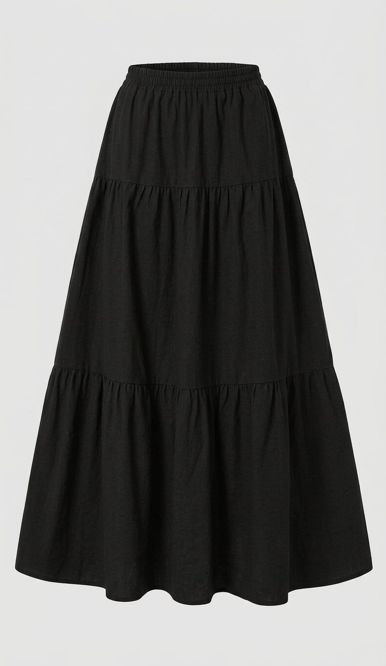 Women's Vintage Cottagecore Tiered Maxi Skirt thumbnail 4