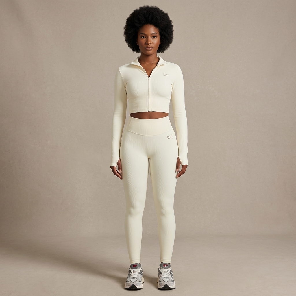 Essential Ribbed 3-Piece Activewear Set thumbnail 3