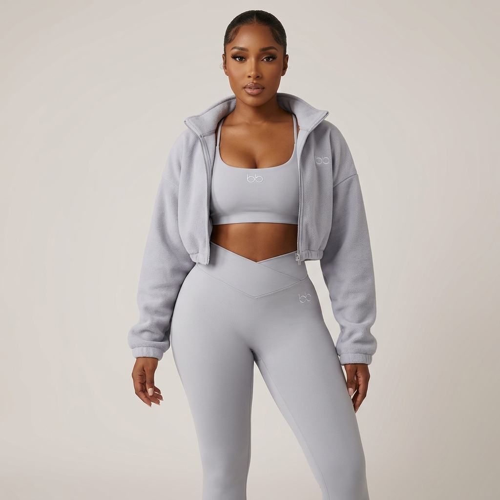 Essential Ribbed 3-Piece Activewear Set thumbnail 2