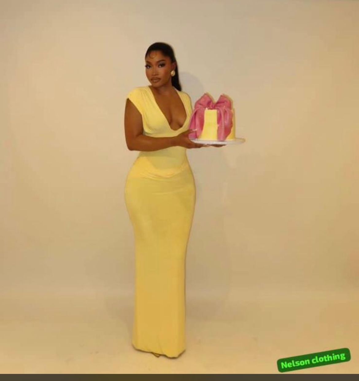 Butter Yellow Deep V-Neck Sleeveless Maxi Dress