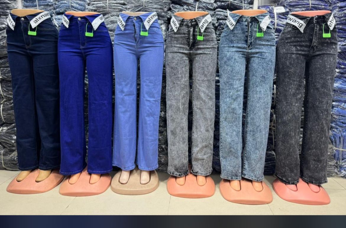 Women's High-Waisted Wide-Leg Denim Jeans